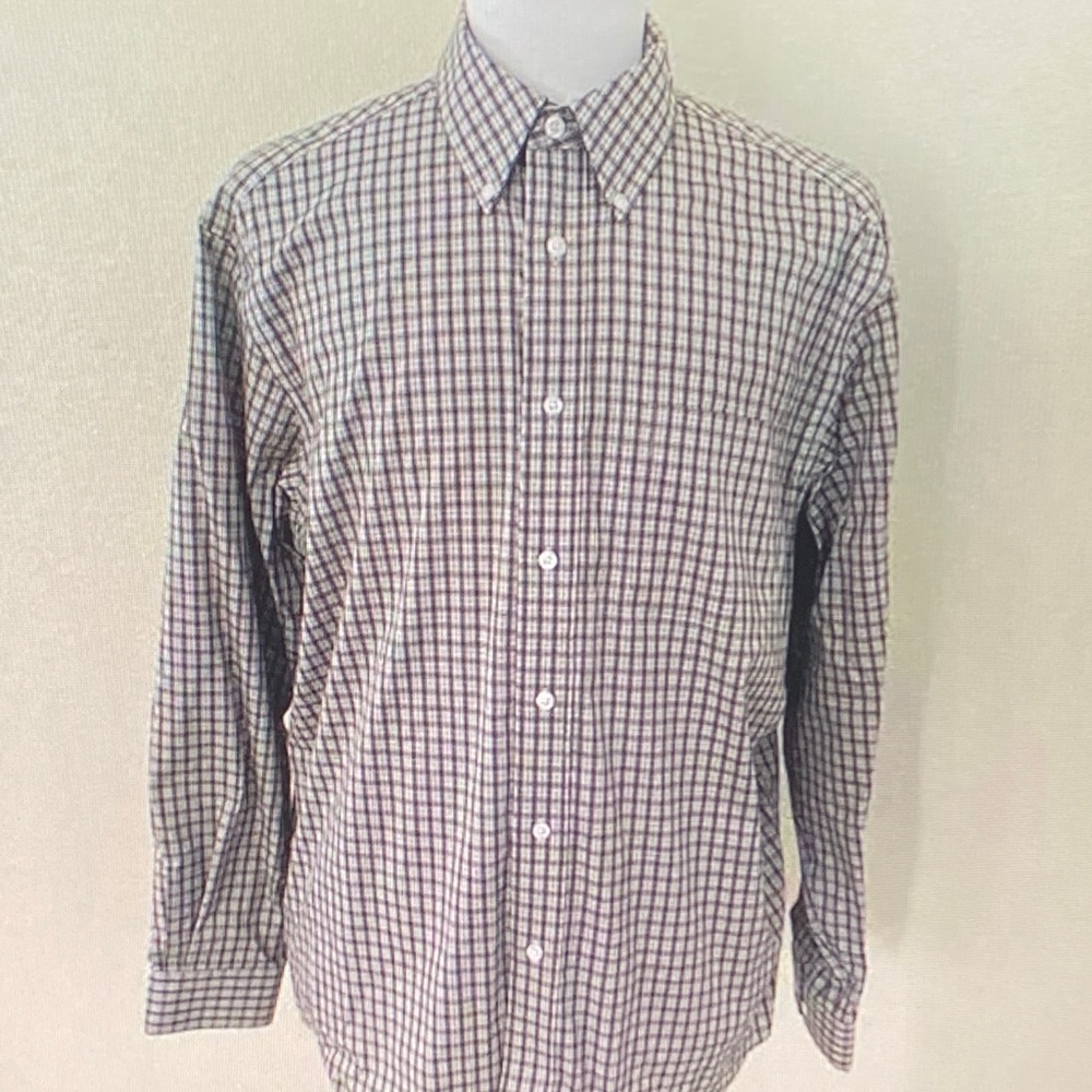 Eddie Bauer Men's Multicolor Checkered Button Down Shirt